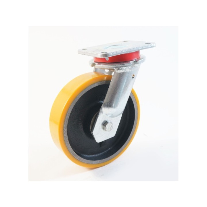 Roulette à platine, bandage polyuréthane, charges 560 à 3200 Kg (série Z/70)