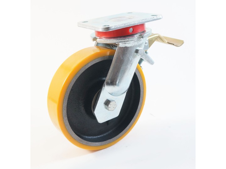 Roulette à platine, bandage polyuréthane, charges 560 à 3200 Kg (série Z/70)