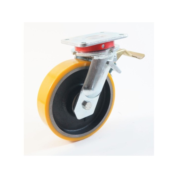 Roulette à platine, bandage polyuréthane, charges 560 à 3200 Kg (série Z/70)