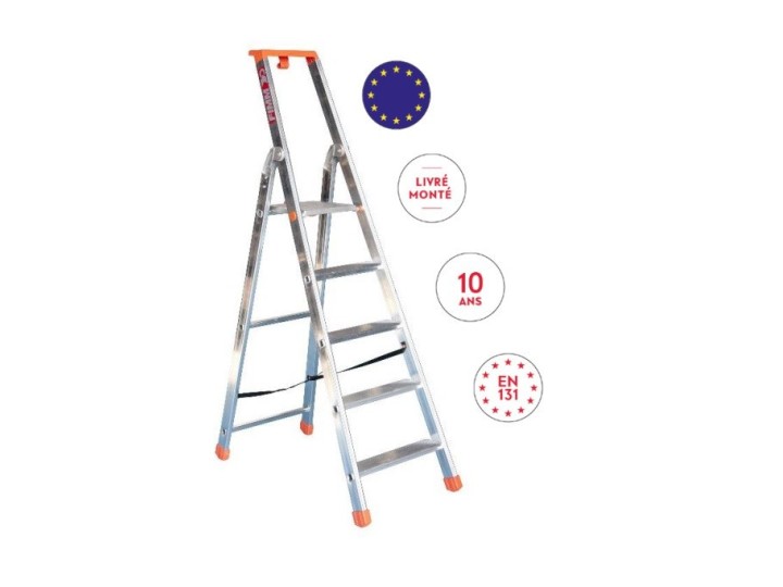 Escabeaux aluminium 3, 4, 5, 6 et 7 marches