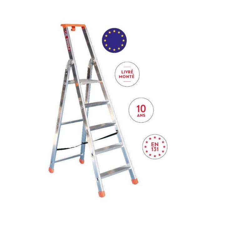 Escabeaux aluminium 3, 4, 5, 6 et 7 marches