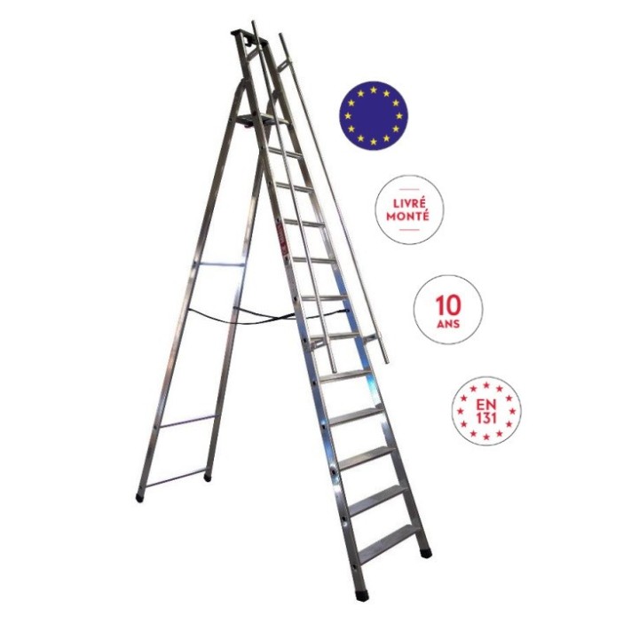 Escabeaux aluminium 3, 4, 5, 6 et 7 marches