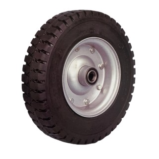 Roues à pneus plein caoutchouc sur jante tôle, charges 300 à 1200 Kg, série PP