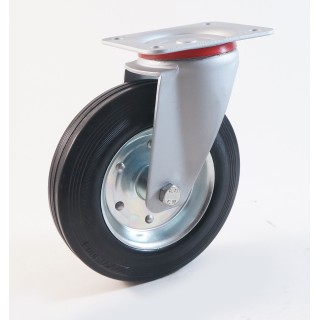 Roulette à platine bandage caoutchouc CU 60 à 250 Kg