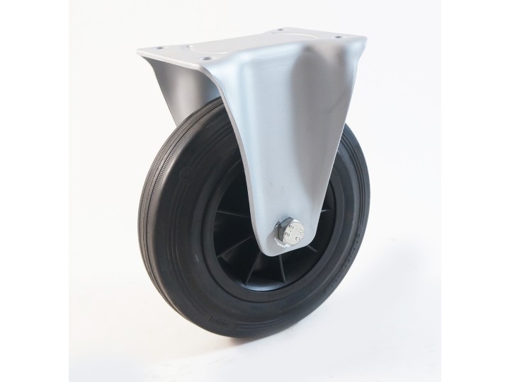 Roulette à platine, bandage caoutchouc jante polypropylène CU 50 à 295 Kg