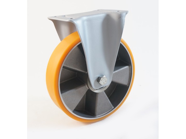 Roulette à platine bandage polyuréthane CU 150 à 350 Kg