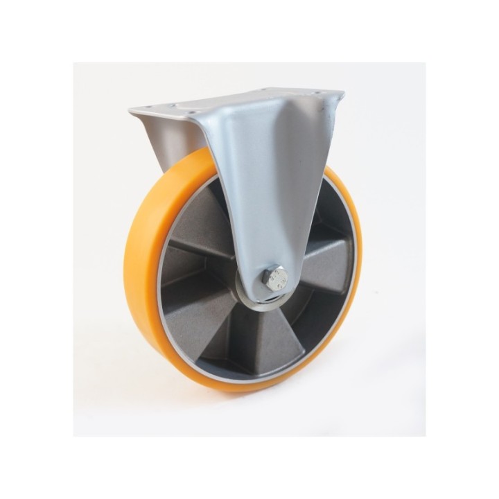 Roulette à platine bandage polyuréthane CU 150 à 350 Kg