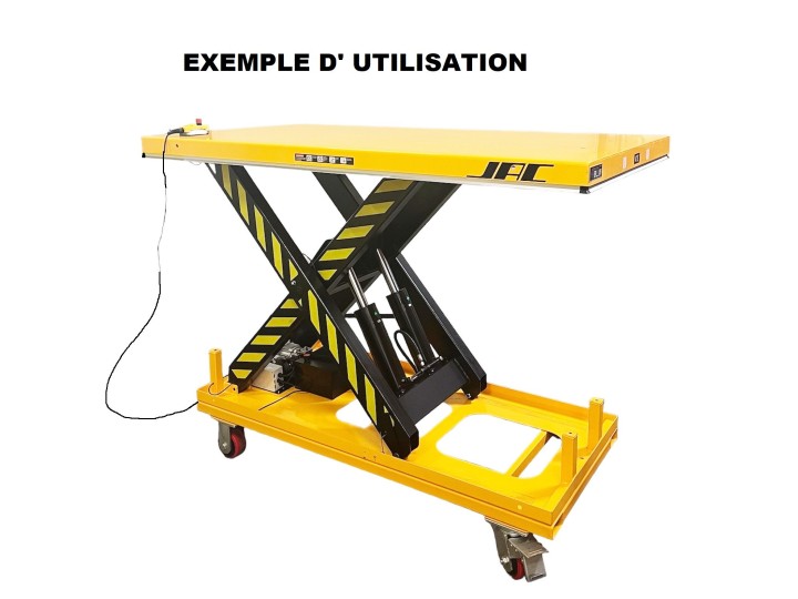 Châssis roulant mécano soudée pour table élévatrice type HW4006 / HW4003 / HW2006