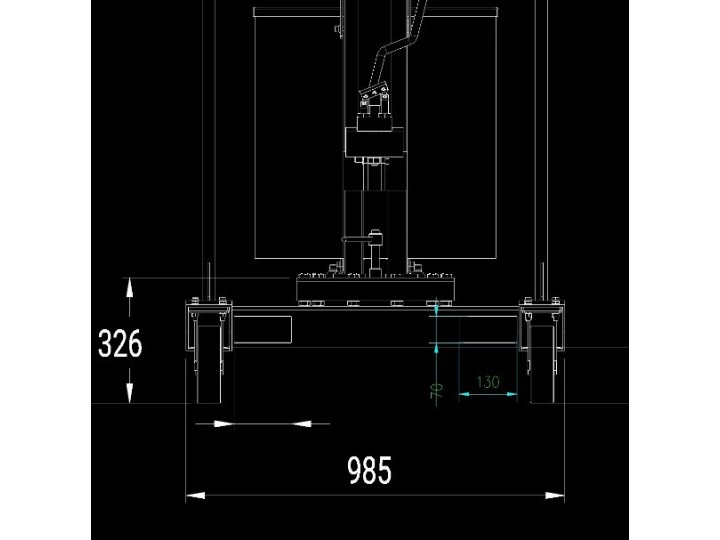 Grue d'atelier à contrepoids rotative manuelle, charges 550 Kg.