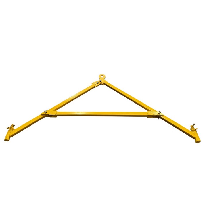 Kit de 4 roulettes jumelées sur pneus pleins souple, pour container iso avec connexion twist lock + timon de traction