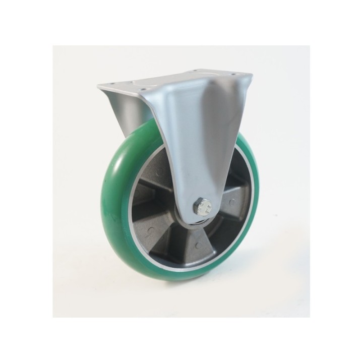 Roulette inox à platine, roue en polyamide, charges 300 à 600 Kg (série P/INOX40)