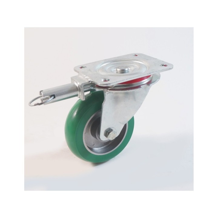 Roulette inox à platine, roue en polyamide, charges 300 à 600 Kg (série P/INOX40)