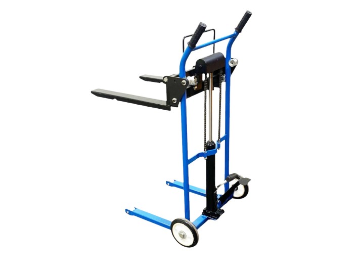 Diable gerbeur manuel, charge 150Kg, levée 800 mm.