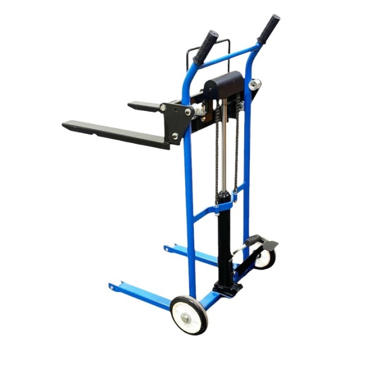 Diable gerbeur manuel, charge 150Kg, levée 800 mm.