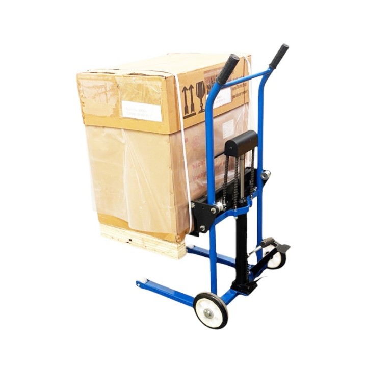 Diable gerbeur manuel, charge 150Kg, levée 800 mm.