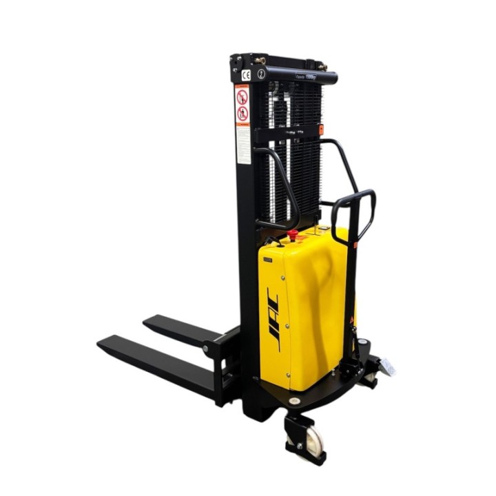 Gerbeur semi électrique, charge 1500 Kg, levée 2500 mm, fourches réglables