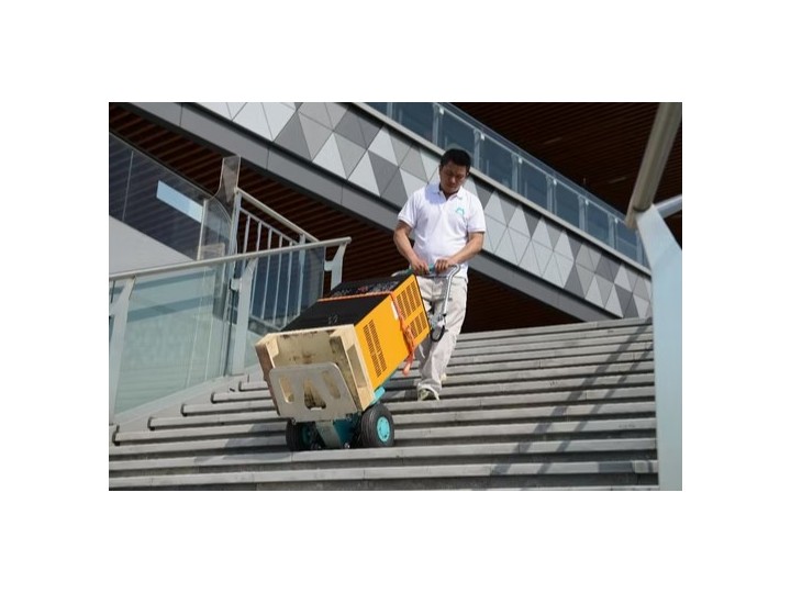 Diable monte-escalier motorisé avec frein, capacité de charge 170 Kg