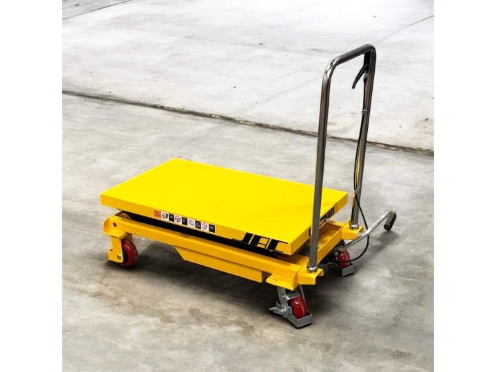 Table élévatrice manuelle double ciseaux, charge 350 Kg, levée 1500mm