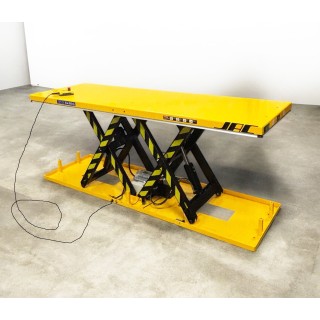 Table élévatrice double ciseaux horizontaux, charge 2000 Kg, série HWD.