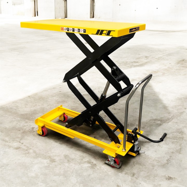 Table élévatrice manuelle double ciseaux, charge 800 Kg, levée 1500mm