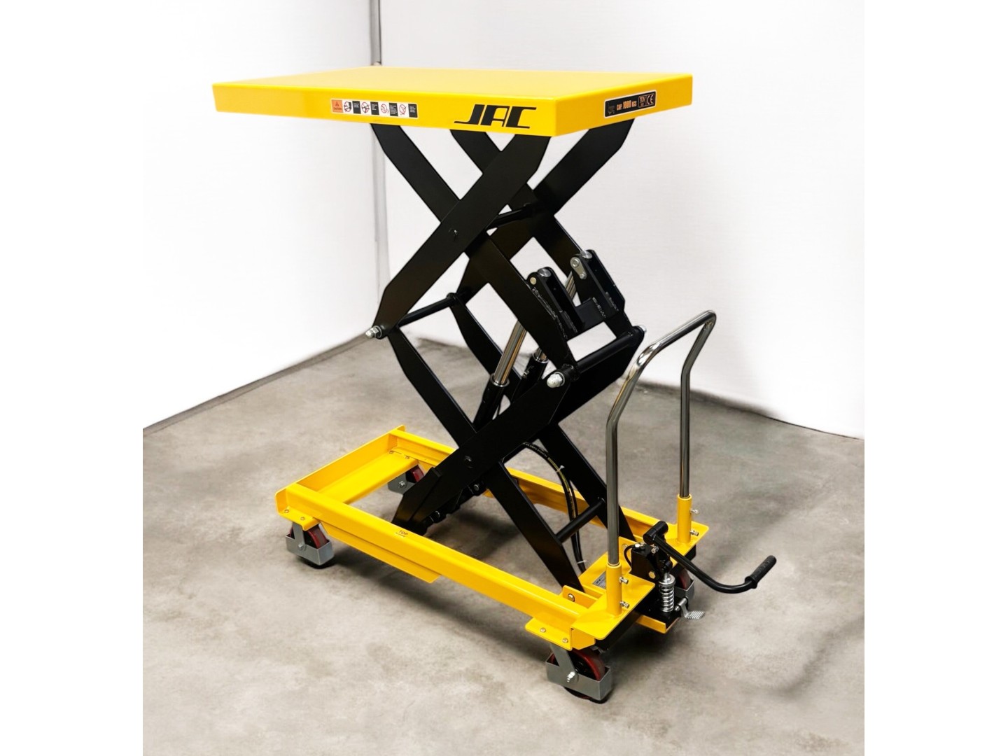Table élévatrice manuelle double ciseaux, charge 1000 Kg, levée 1700mm — free download