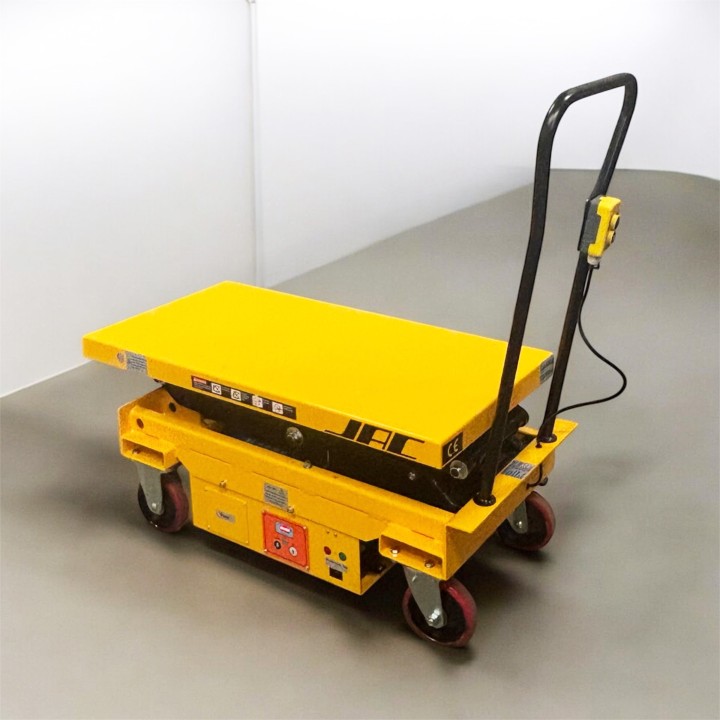 Table élévatrice semi-électrique, double ciseaux, charge 500 Kg