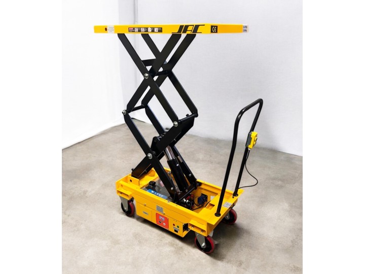 Table élévatrice semi-électrique, double ciseaux, charge 500 Kg