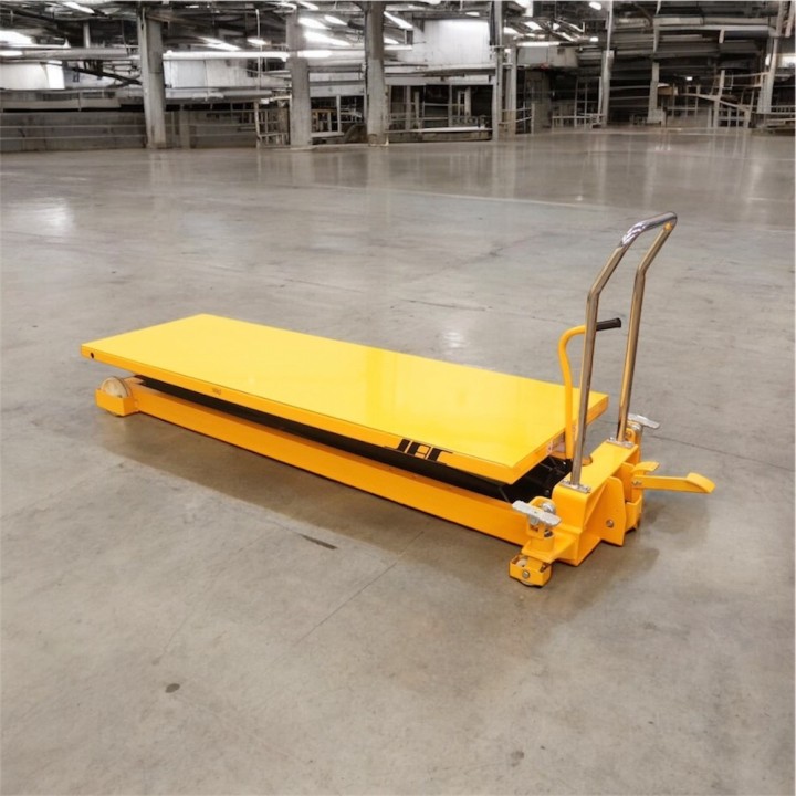 Table élévatrice manuelle, grand plateau charge 1000 Kg