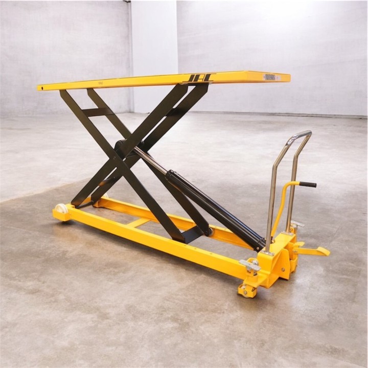 Table élévatrice manuelle, grand plateau charge 1000 Kg