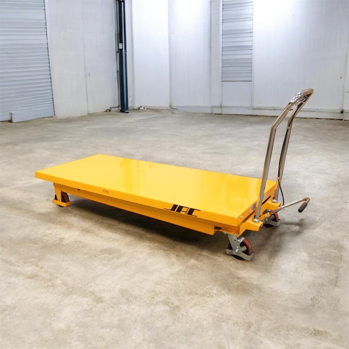 Table élévatrice manuelle, charge 500Kg, grand plateau