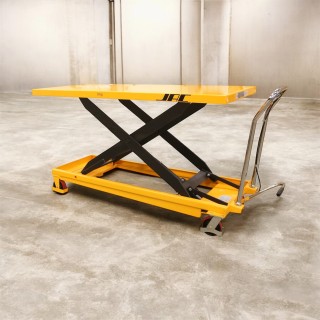 Table élévatrice manuelle, charge 500Kg, grand plateau