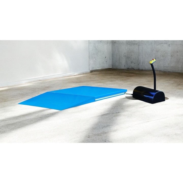 Table élévatrice électrique extra-plate + rampe, charge 1500 Kg (plateau 1600 x 1000 mm)