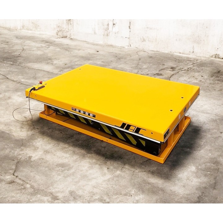 Table élévatrice fixe, levée électrique, charge 4000 Kg, plateau 1700 x 1200 mm, double ciseaux, série HD.