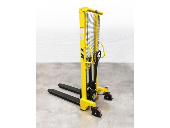 Gerbeur manuel, levée 1600 mm, charges 1500 Kg, fourches fixes.