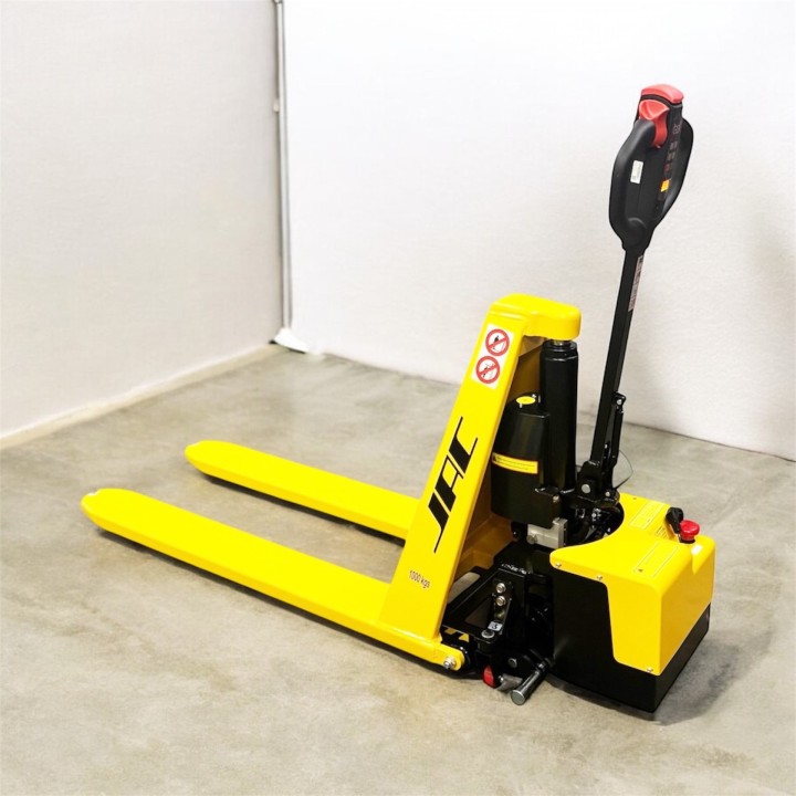 Transpalette haute levée tout électrique, charges 1000 Kg.