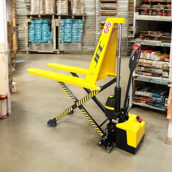 Transpalette haute levée tout électrique, charges 1000 Kg.