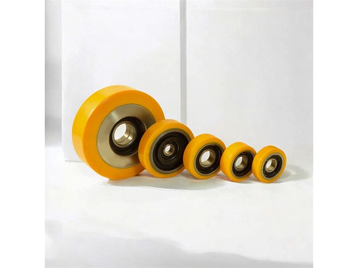 Galets de guidage, bandage polyuréthane, corps acier, 1 roulement à billes, charges 100 à 450 Kg, série GZ