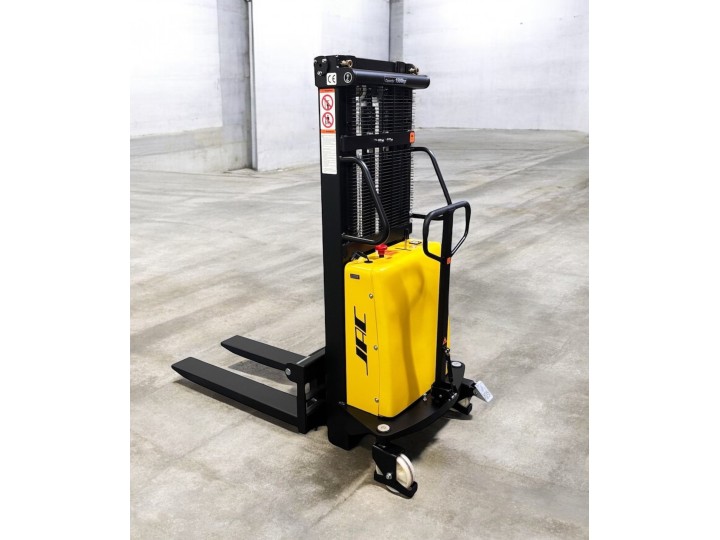 Gerbeur semi électrique, charge 1500 Kg, levée 2500 mm, fourches réglables