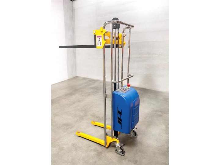 Gerbeur semi électrique, charges 400 kg levée 1500 mm, fourches réglables