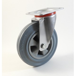 Roulette à platine, bandage caoutchouc non marquant, charges 50 à 205 Kg (série DG/22)