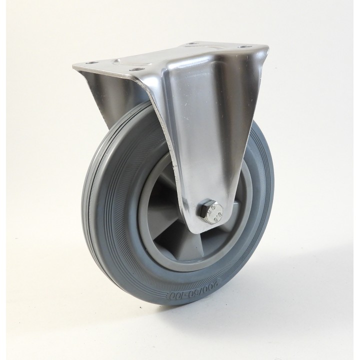 Roulette à platine, bandage caoutchouc non marquant, charges 50 à 205 Kg (série DG/22)