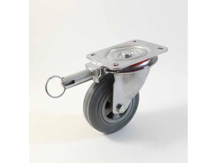 Roulette à platine, bandage caoutchouc non marquant, charges 50 à 205 Kg (série DG/22)