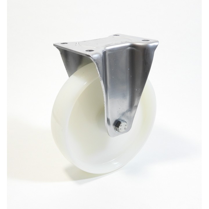 Roulette à platine, roue polyamide 6 blanc, (série 22-40/P)
