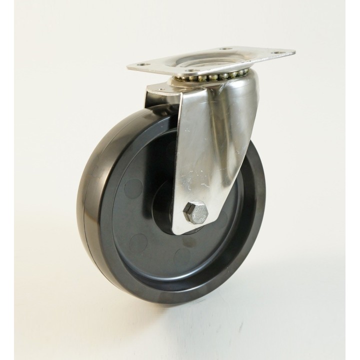 Roulette inox à platine haute température,  Roue en résine phénolique, (série HI20/FS)