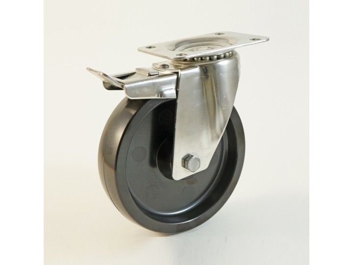 Roulette inox à platine haute température,  Roue en résine phénolique, (série HI20/FS)