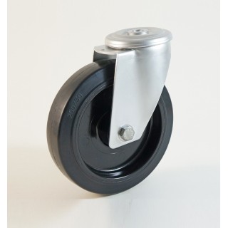 Roulette à trou central haute température,  Roue bandage caoutchouc thermorésistant, (série H222/FN)