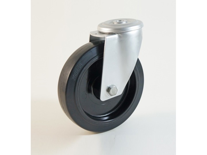 Roulette à trou central haute température,  Roue bandage caoutchouc thermorésistant, (série H222/FN)