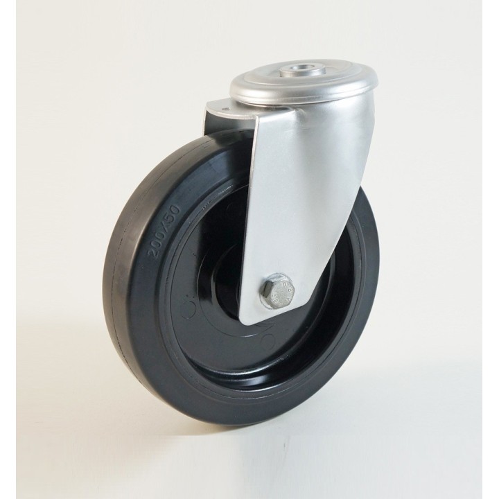 Roulette à trou central haute température,  Roue bandage caoutchouc thermorésistant, (série H222/FN)