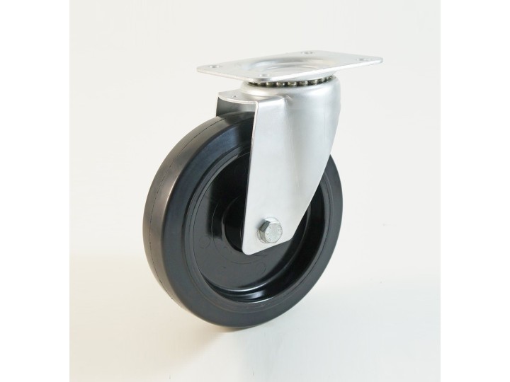 Roulette à platine haute température, Roue bandage caoutchouc thermorésistant, (série H22/FN)