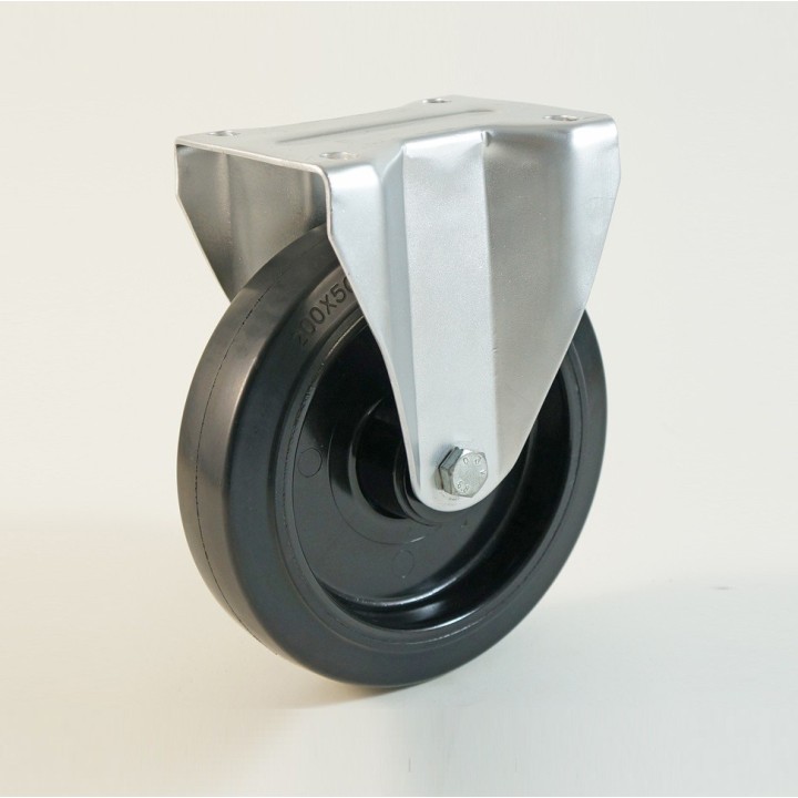 Roulette à platine haute température, Roue bandage caoutchouc thermorésistant, (série H22/FN)